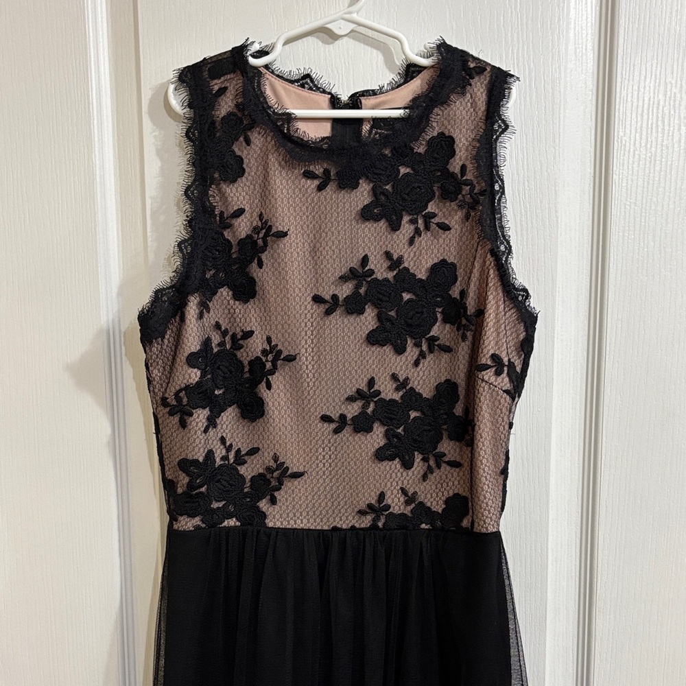 Black Floral Kids Dress